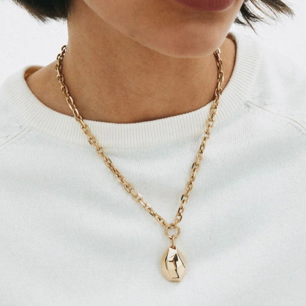 Crystalite Necklace L Gold