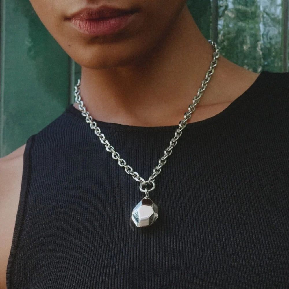 Crystalite Necklace L Silver
