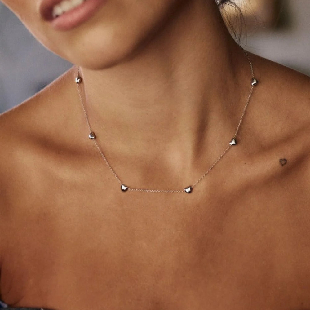 Barley Necklace Multi Silver