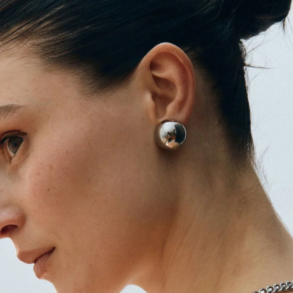 Bead Studs Silver