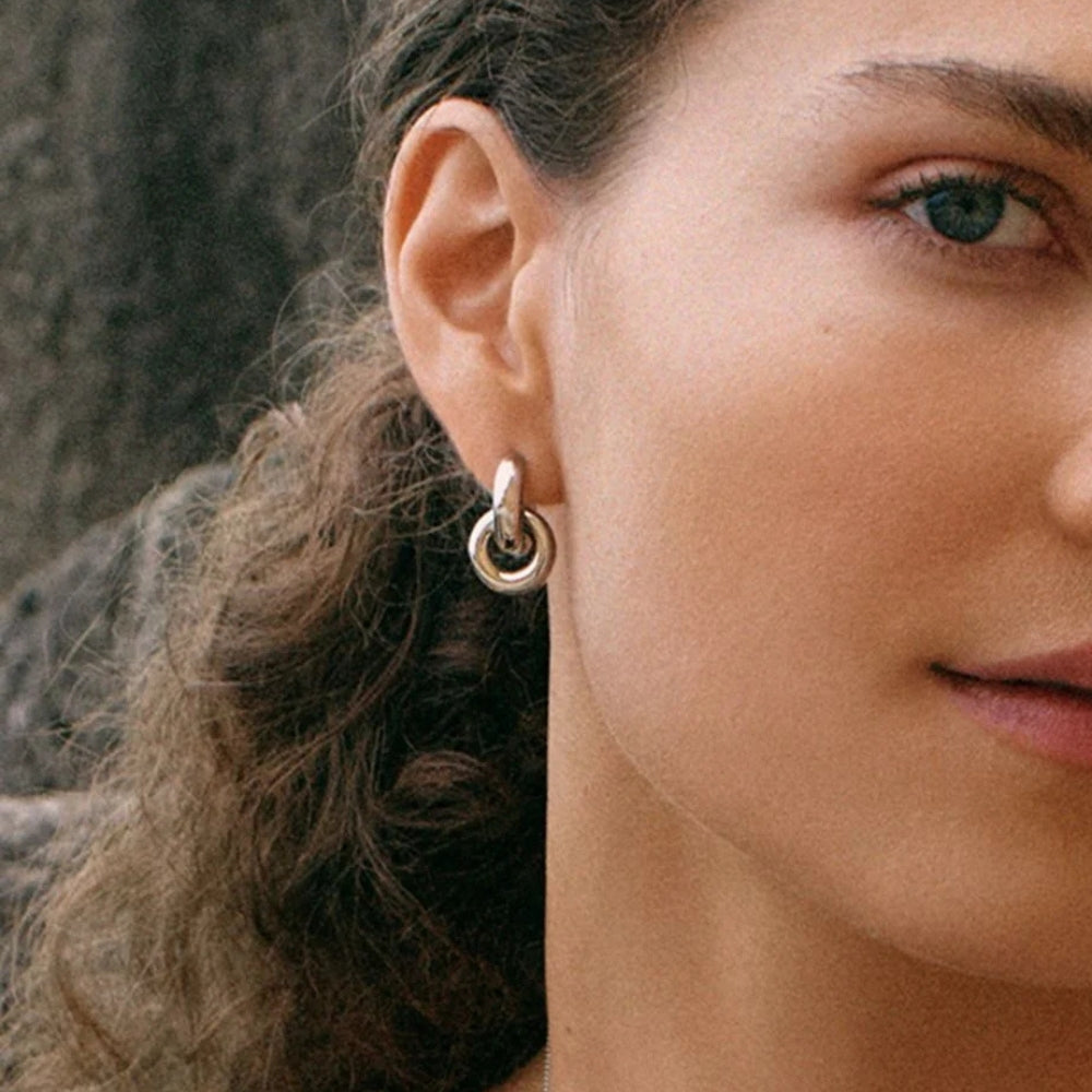 Chunky Eternal Earrings Silver