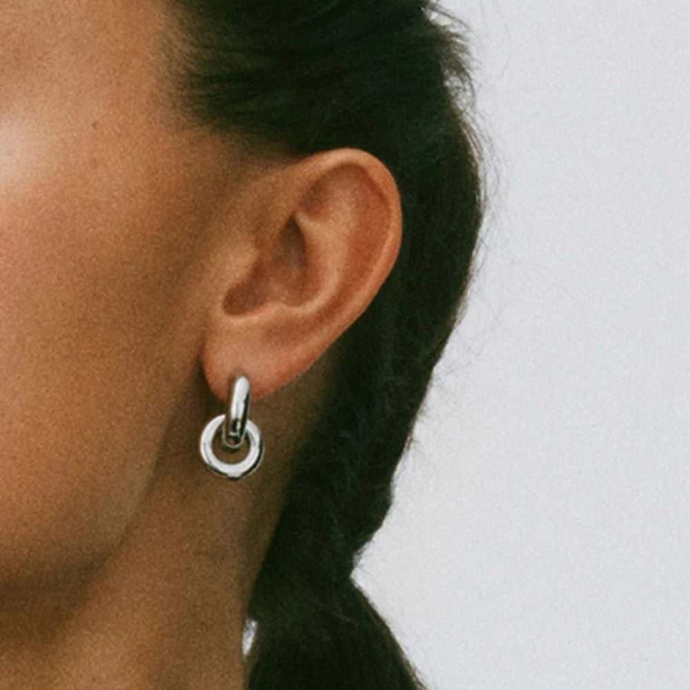 Chunky Eternal Earrings Silver
