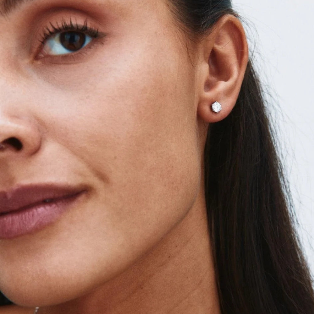 Crown Studs Silver