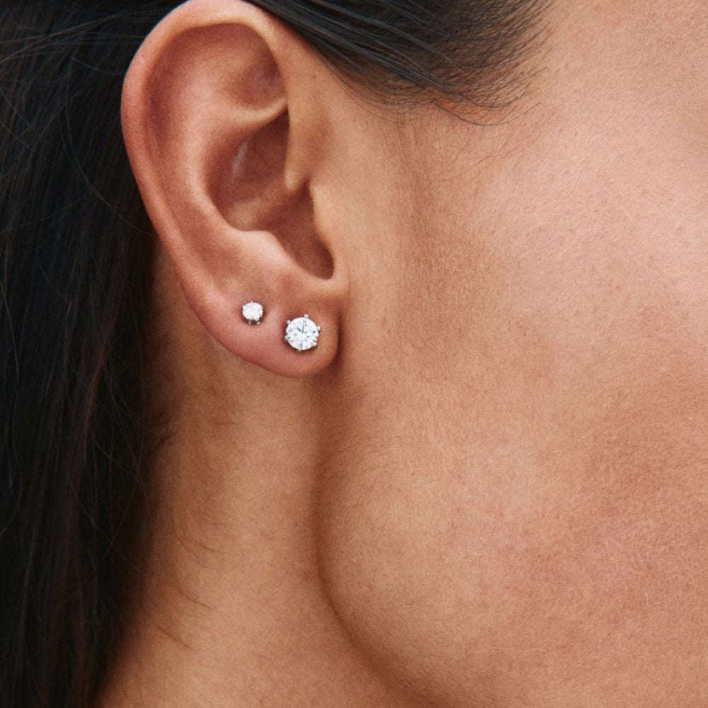 Crown Studs Silver