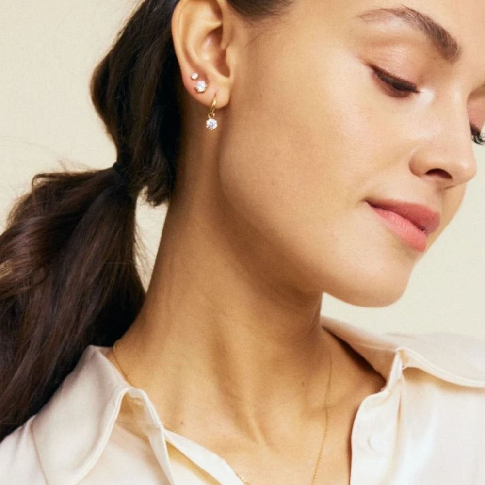 Crown Studs L Gold