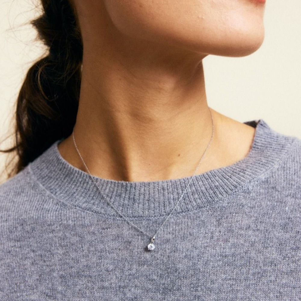 Crown Necklace Silver