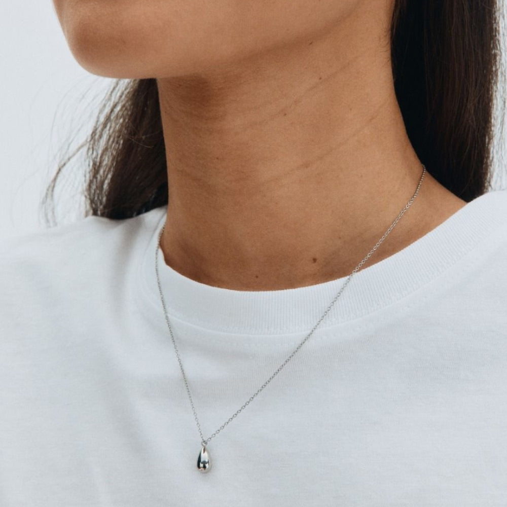 Drop Mini Necklace Silver