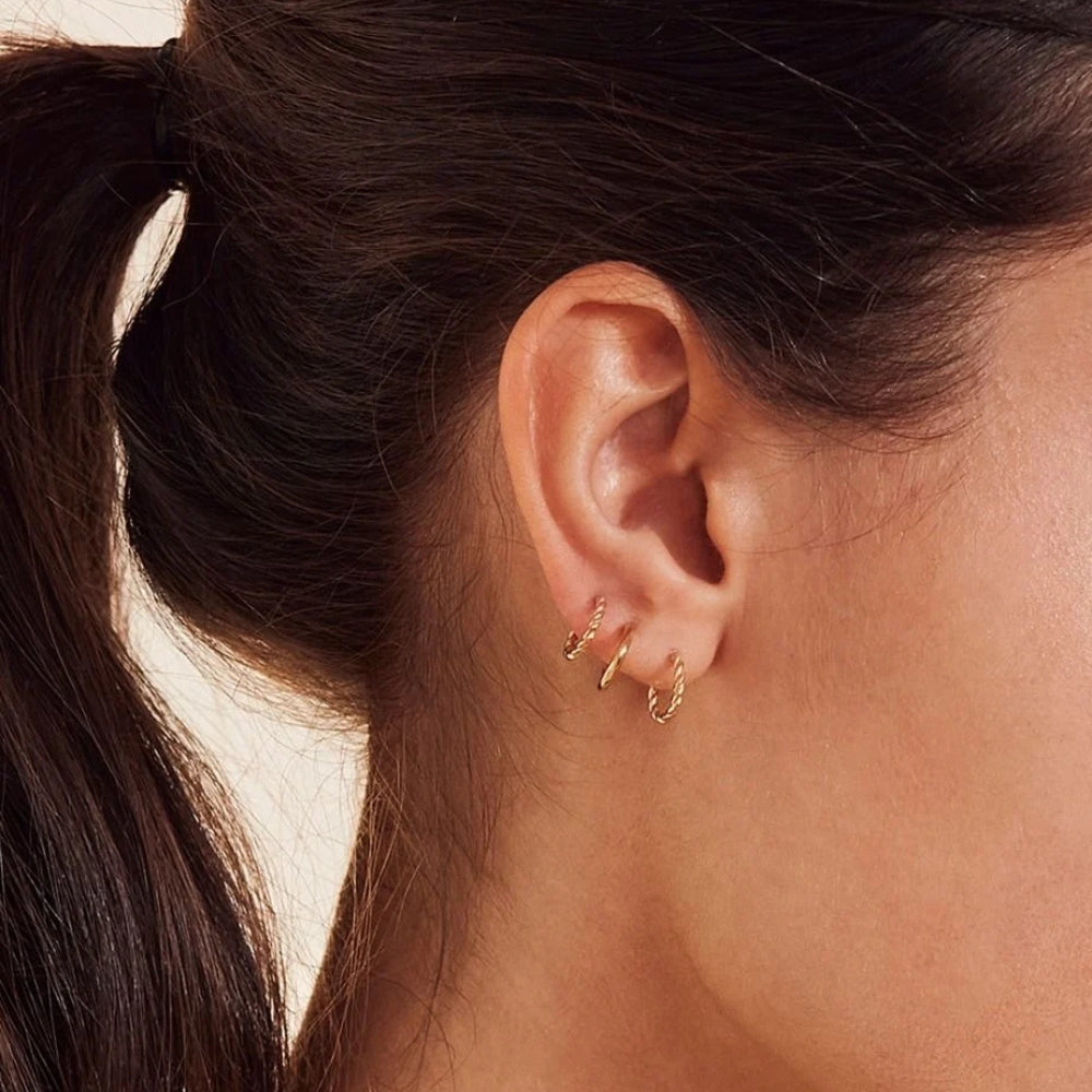 Duo Pair Creoles Gold