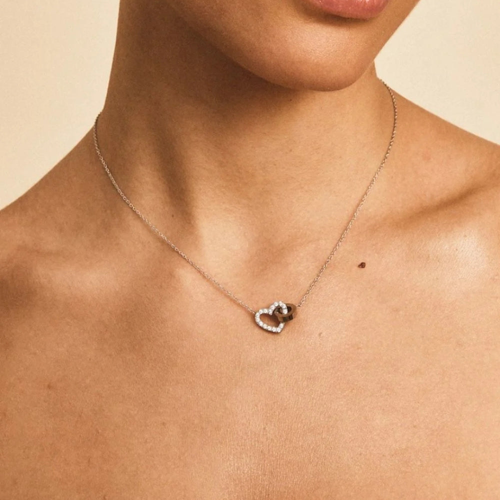 Eternal Heart Necklace Silver