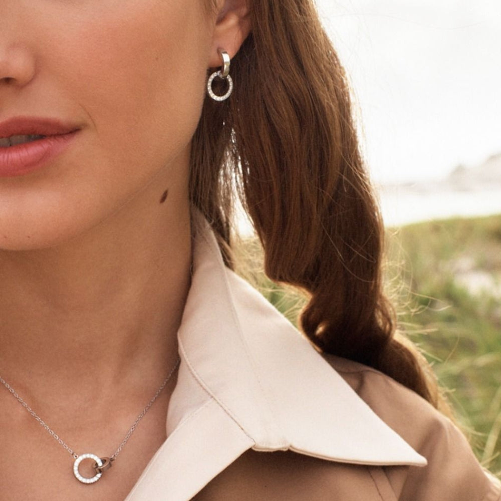 Eternal Orbit Earrings Silver