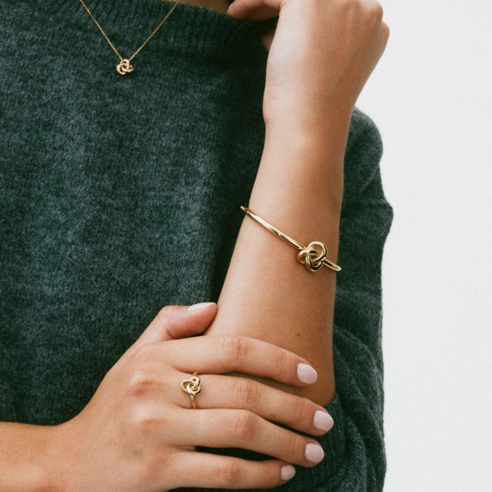 Infinity Knot Bangle Gold S