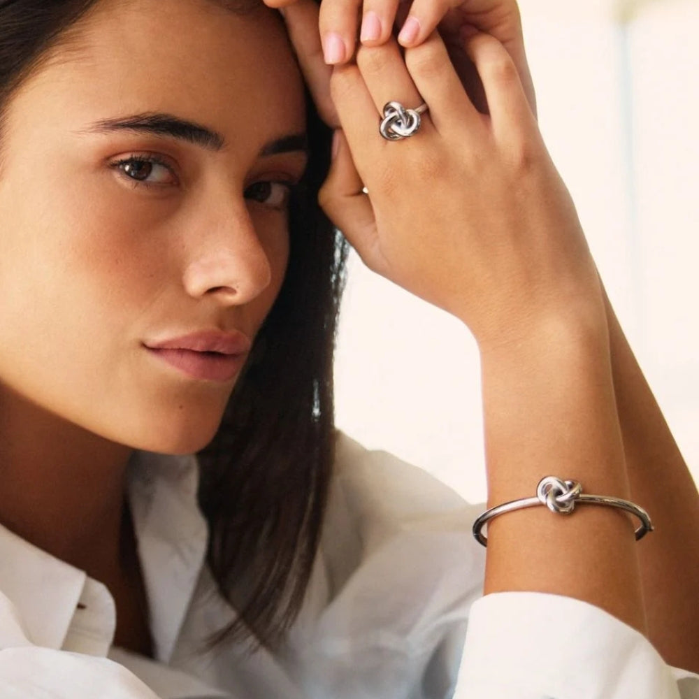 Infinity Knot Bangle Silver S
