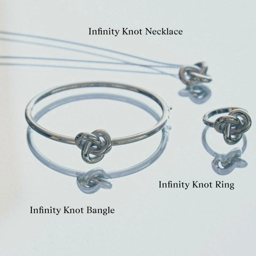 Infinity Knot Bangle Silver S