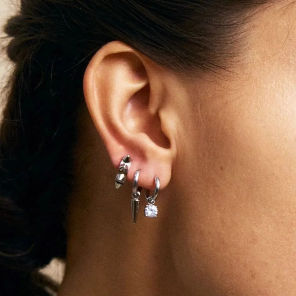 Peak Hoops One Heart Silver