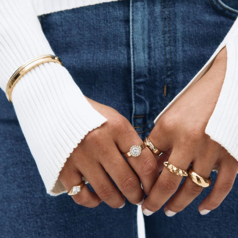 Peak Ring Single Gold