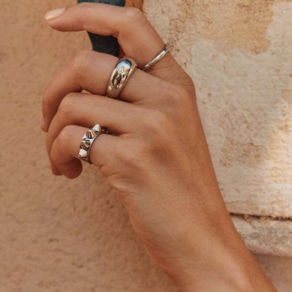 Peak Ring Single Silver