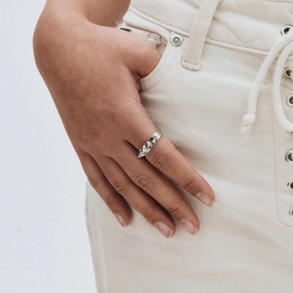 Peak Ring Single Silver