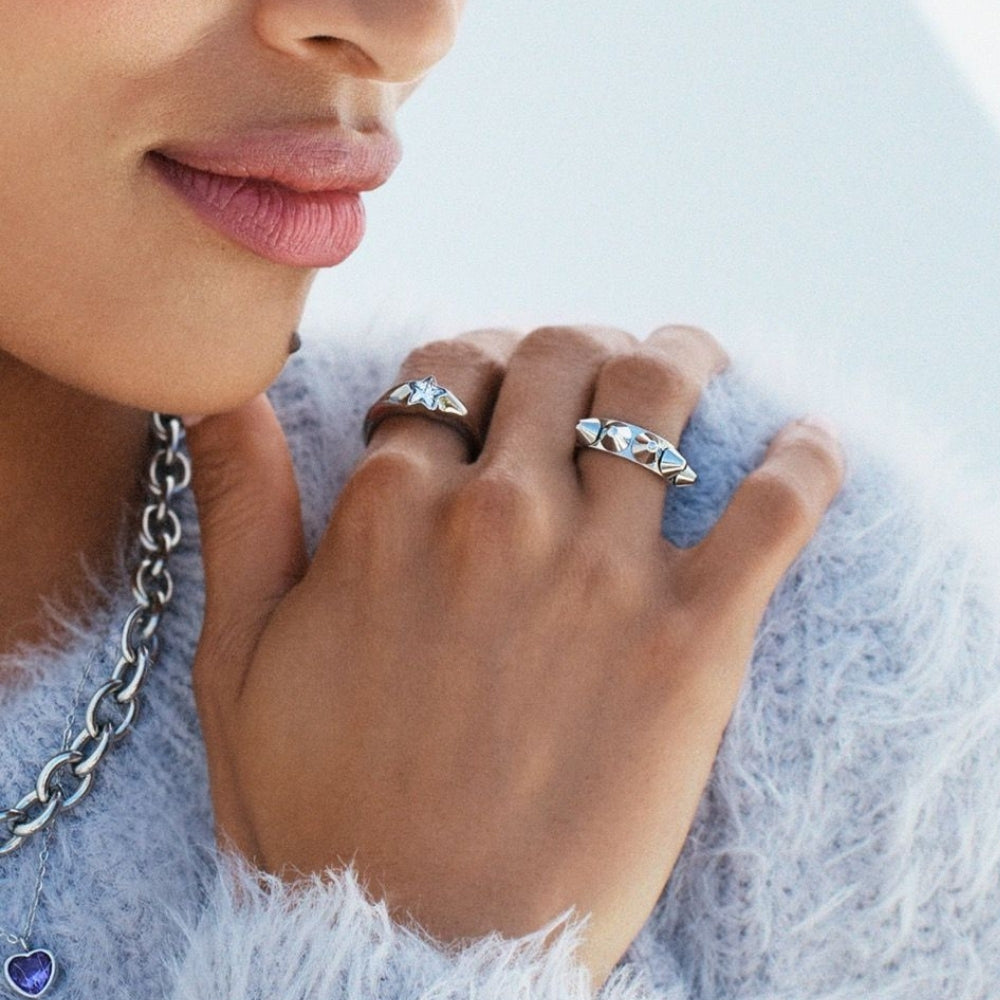 Peak Ring Single Silver