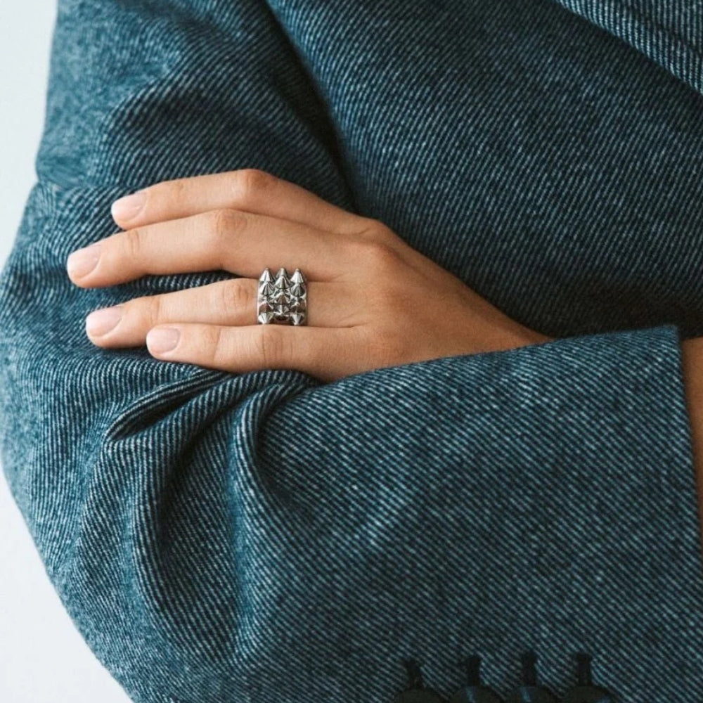 Peak Ring Silver
