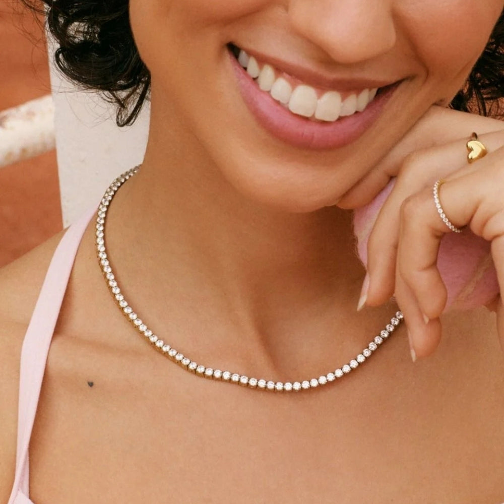 Tennis Necklace Gold