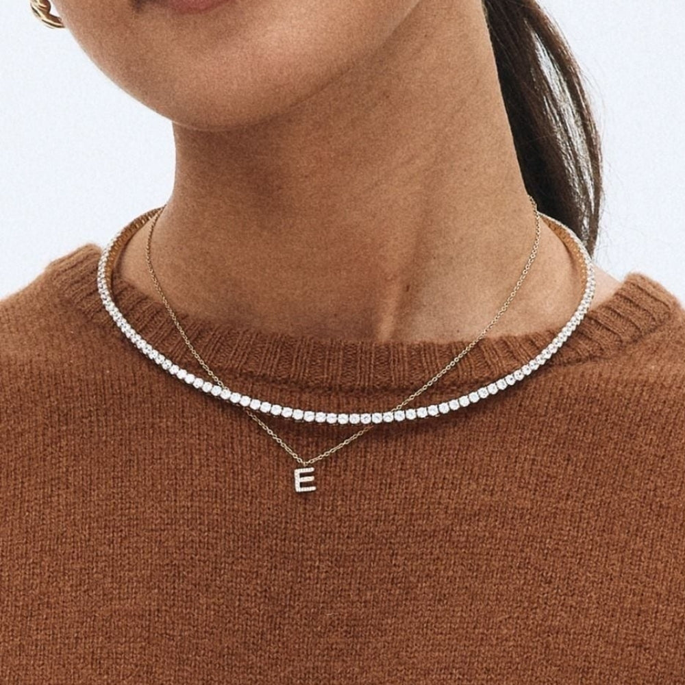 Tennis Necklace Gold