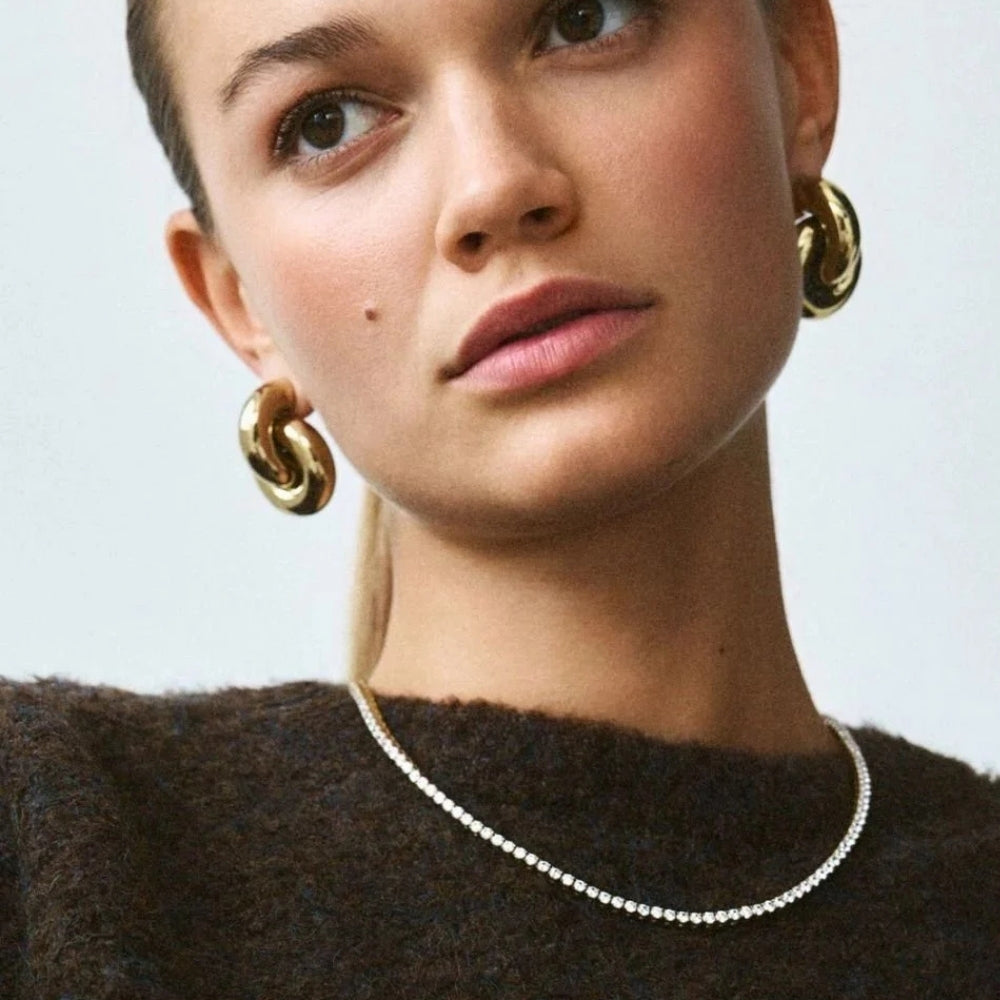 Tennis Necklace Gold