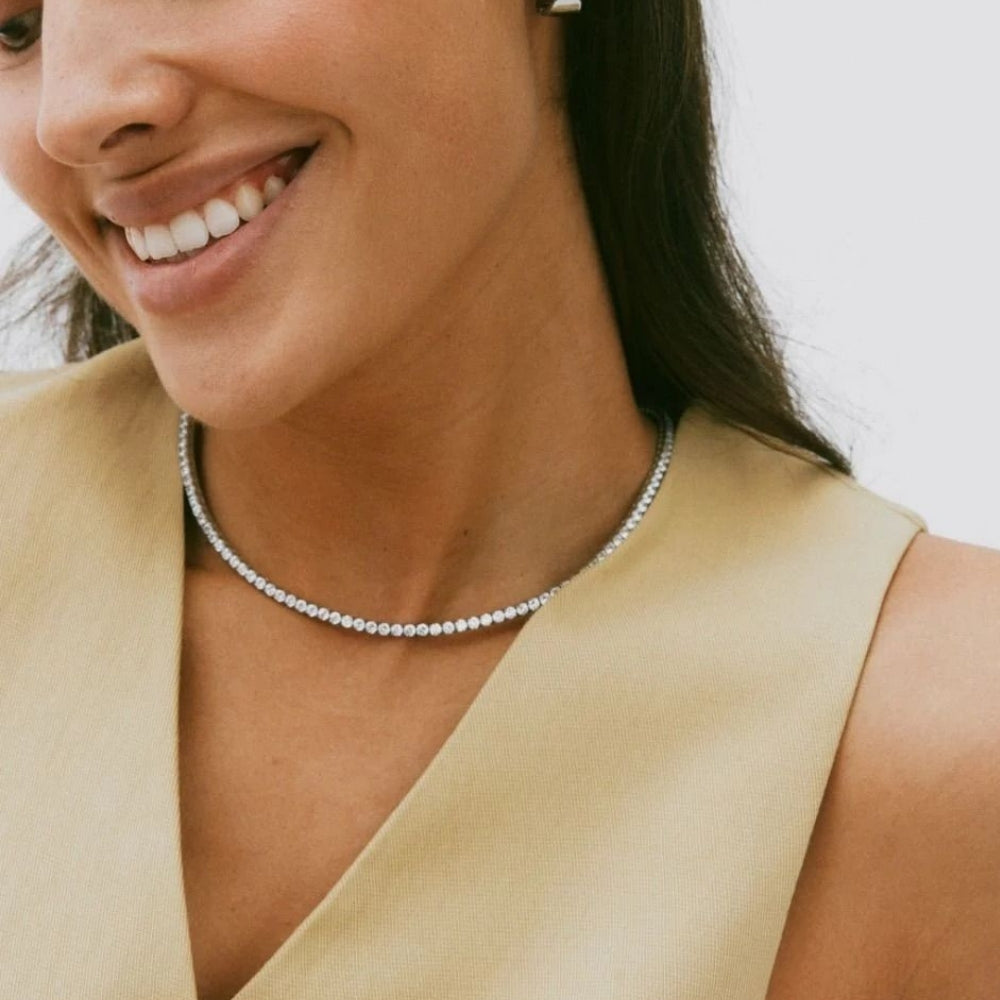 Tennis Necklace Silver