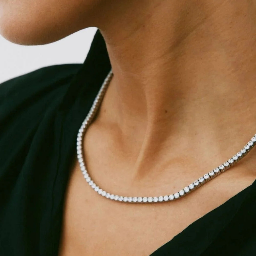 Tennis Necklace Silver