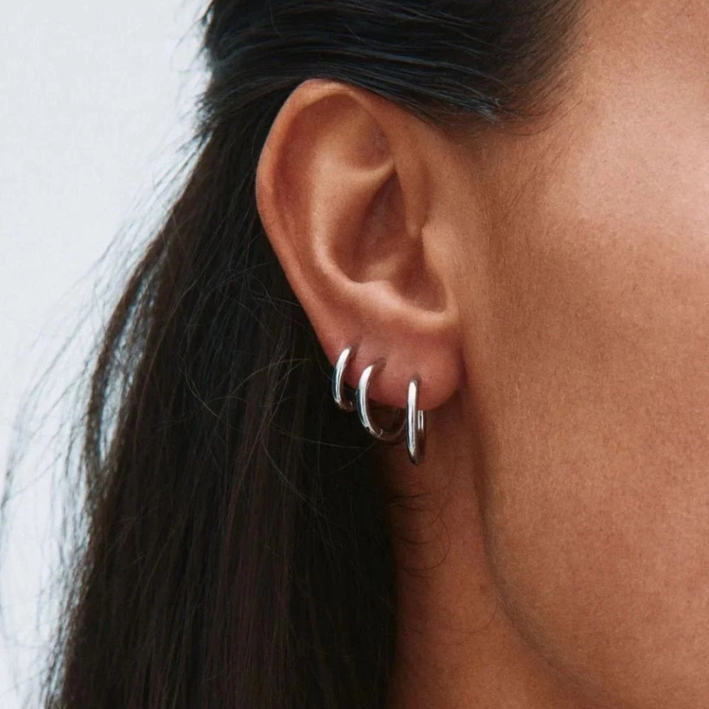 Triple Pair Hoops Silver