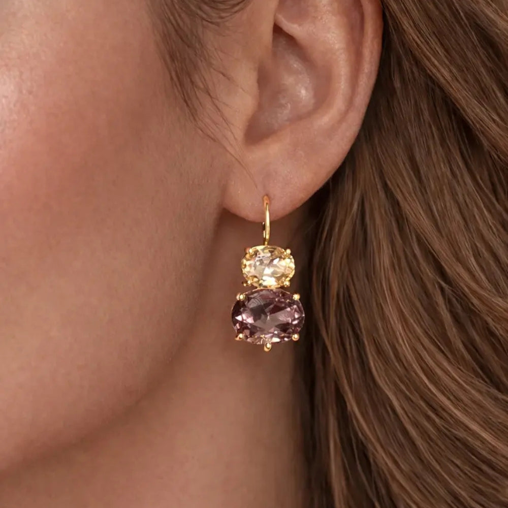 DYRBERG/KERN GLOBULE SG ROSE_SAND EARRING
