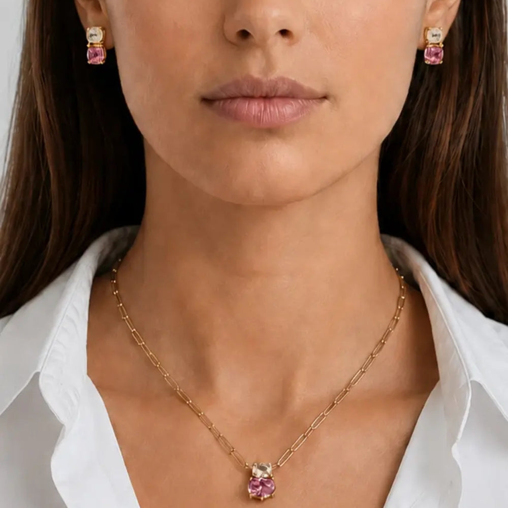 DYRBERG/KERN SERAFINE SG ROSE_SAND NECKLACE
