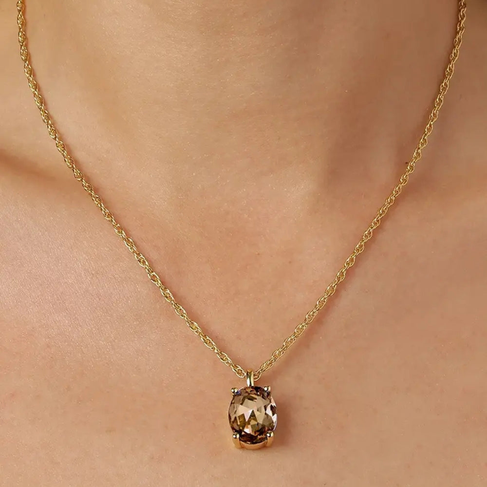 DYRBERG/KERN BARGA SG BROWN NECKLACE