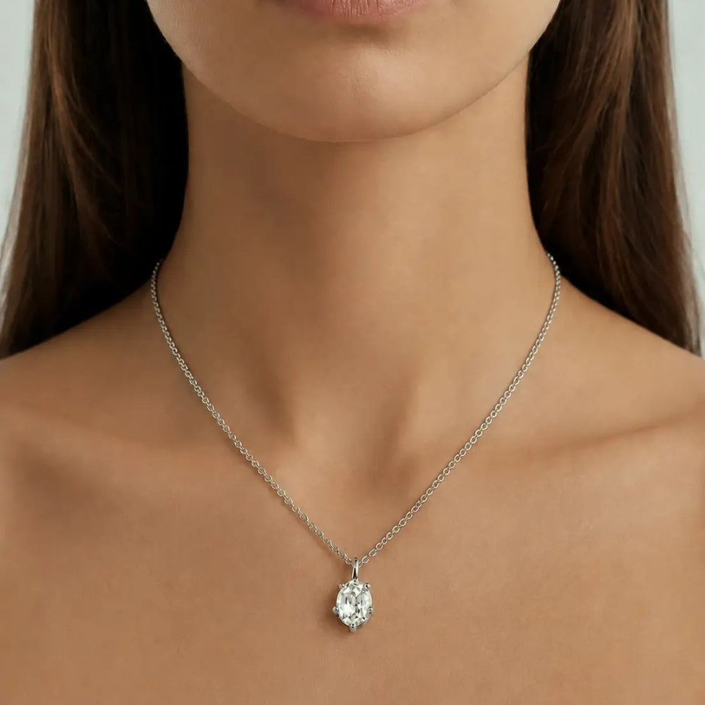 DYRBERG/KERN ORB SS CRYSTAL NECKLACE