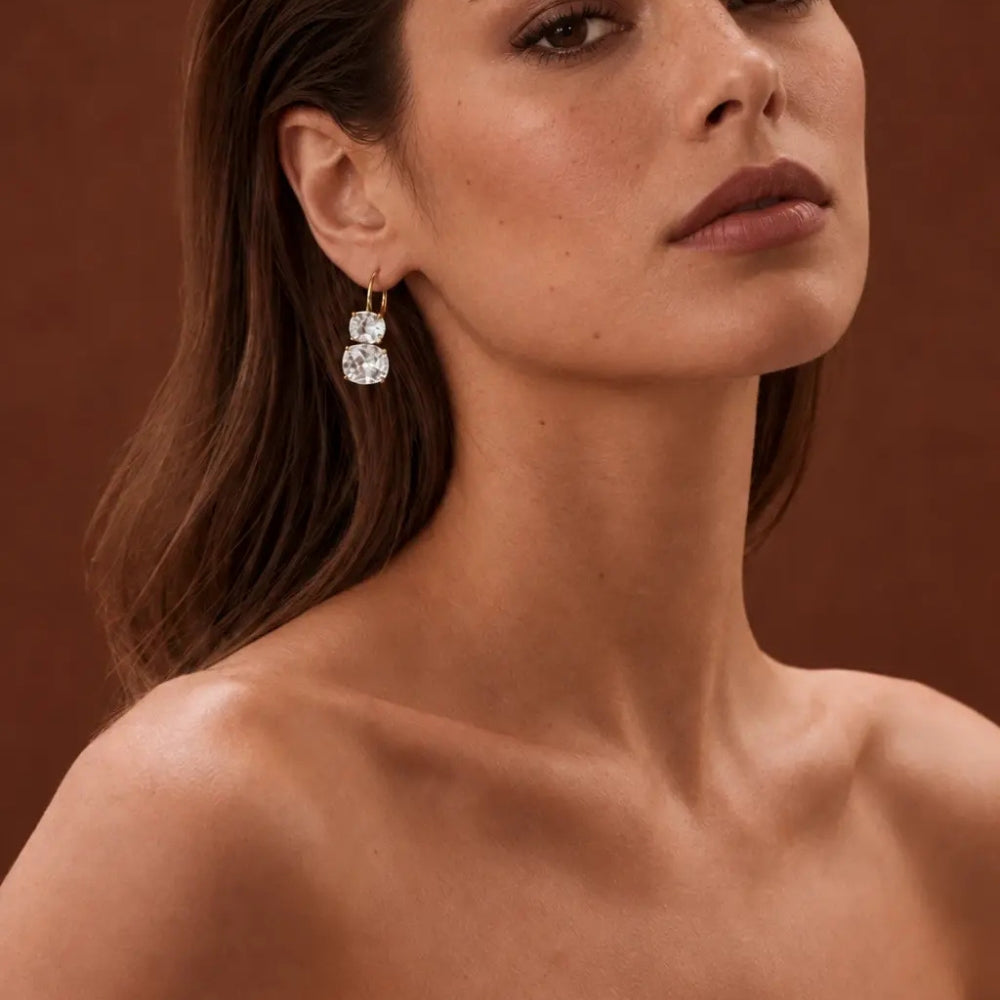 DYRBERG/KERN GLOBULE SS CRYSTAL EARRING