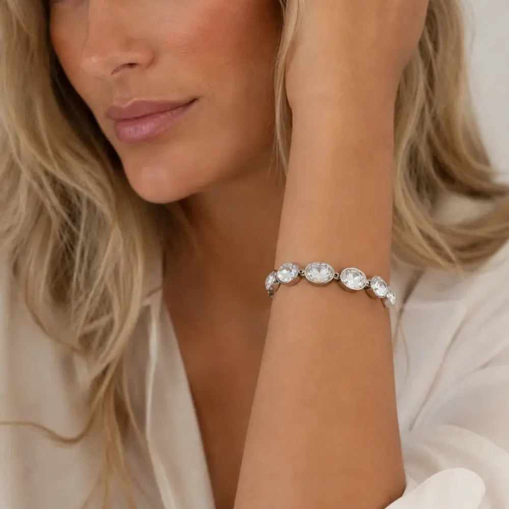 DYRBERG/KERN OPALINE SS CRYSTAL BRACELET