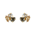ANA EARRINGS GOLD-BLACK GOLDEN COMBO