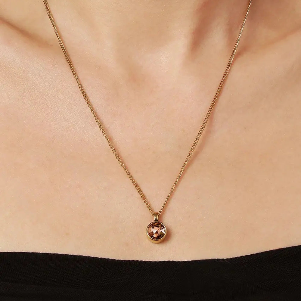DYRBERG/KERN ETTE SG BROWN NECKLACE