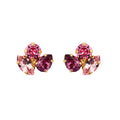 ANA EARRINGS GOLD-DARK ROSE COMBO