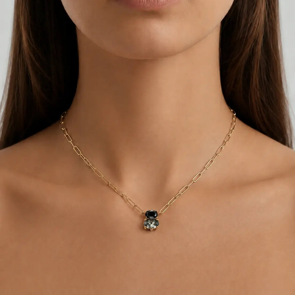DYRBERG/KERN SERAFINE SG BLACK_GREY NECKLACE