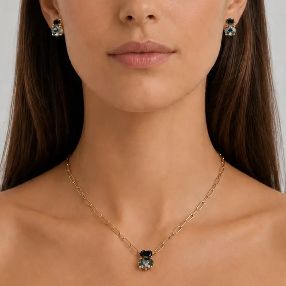 DYRBERG/KERN SERAFINE SG BLACK_GREY NECKLACE
