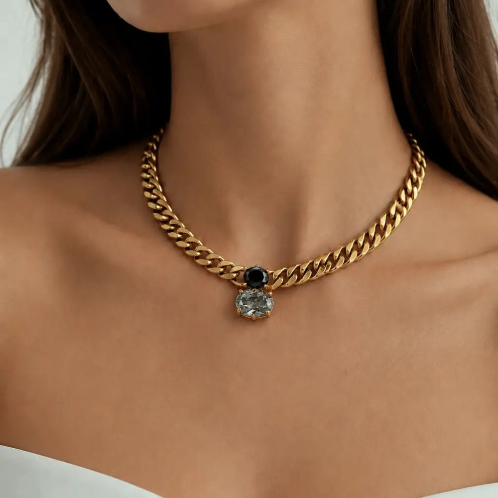 DYRBERG/KERN HOLL SG BLACK_GREY NECKLACE