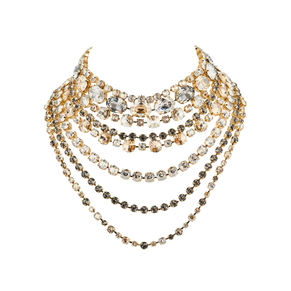 MINI KALLISTO NECKLACE GOLD-BLACK GOLDEN COMBO