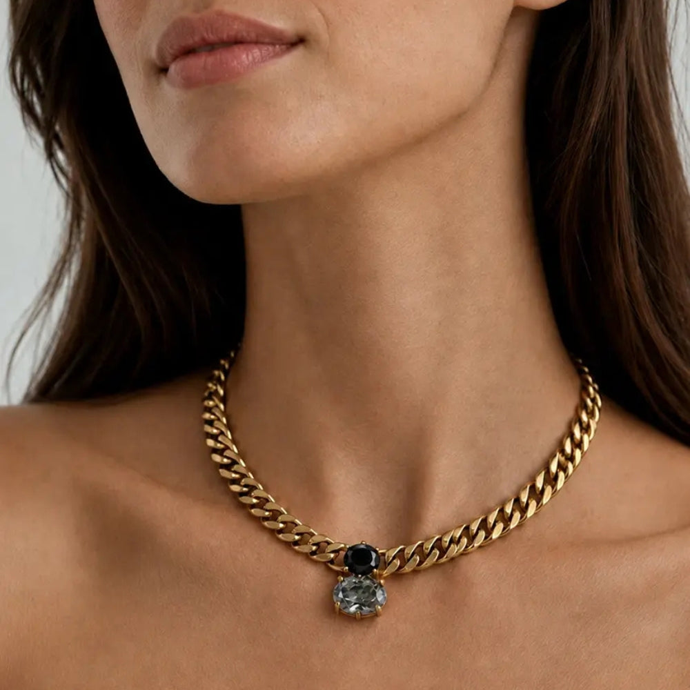 DYRBERG/KERN HOLL SG BLACK_GREY NECKLACE