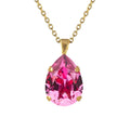 MINI DROP NECKLACE GOLD-DARK ROSE