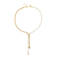 YVETTE NECKLACE  GOLD-TOPAZ COMBO