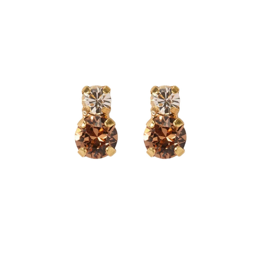 LEAH EARRINGS GOLD- RECREATED TOPAZ COMBO