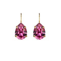 MINI DROP CLASP EARRINGS GOLD-DARK ROSE