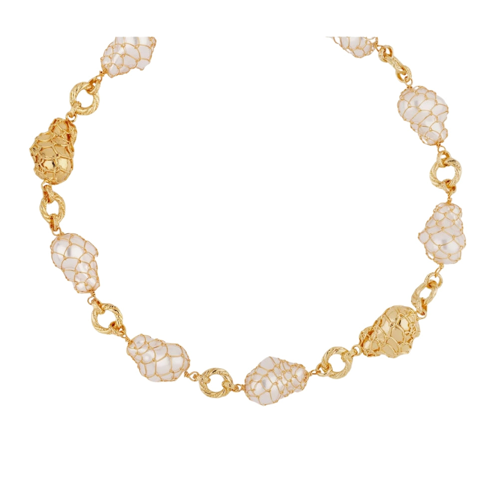 Rainbow Biwa Necklace