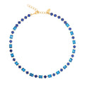 DIORA STATEMENT NECKLACE GOLD-RECREATED BLUE COMBO