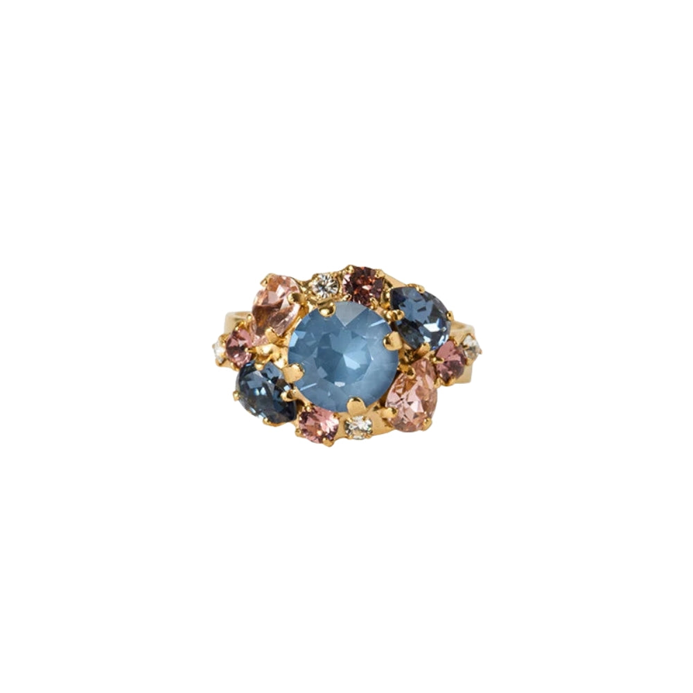 MOLLY RING GOLD-SMOKED BLUE COMBO